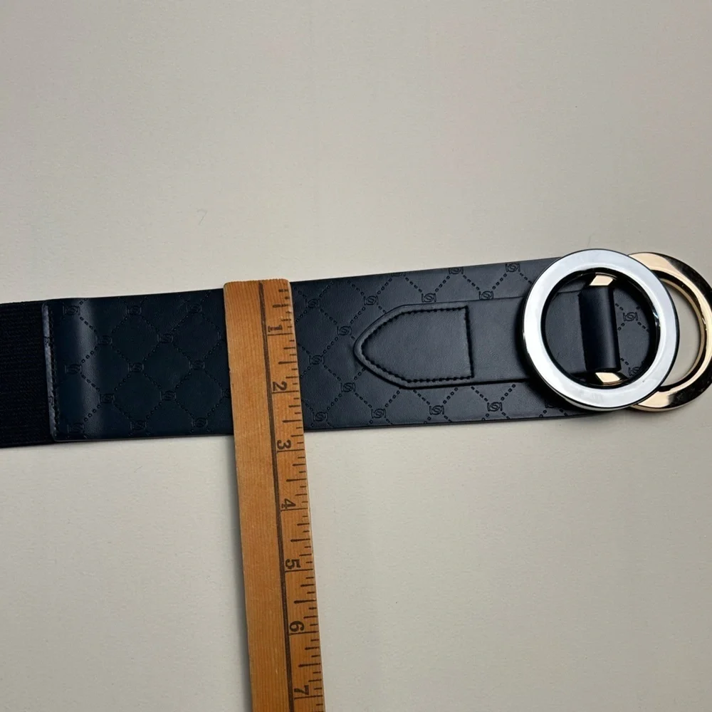 bebe Black Textured Women's Belt